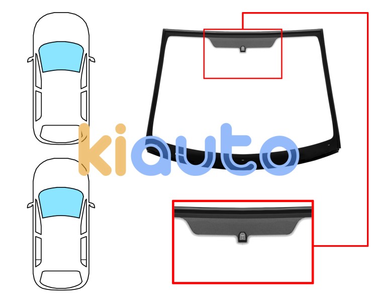 Parabrisas ford fiesta 2002-2006 3/5 puertas / delantero / verde / con base espejo / molduras premontadas Eurocode 3562AGSVW