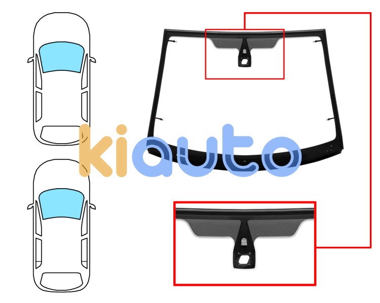 Parabrisas ford fiesta 2002-2006 3/5 puertas / delantero / verde / termico / con base espejo / con sensor / molduras premontadas Eurocode 3562AGSHMVW1B