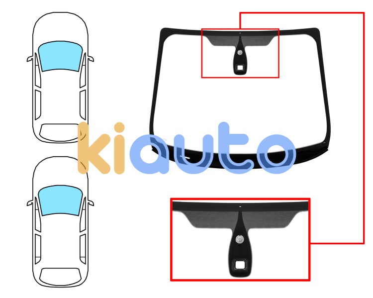 Parabrisas ford fiesta 2008-2013 3/5 puertas / delantero / verde / con base espejo / con sensor / molduras premontadas Eurocode 3572AGSMVW1P