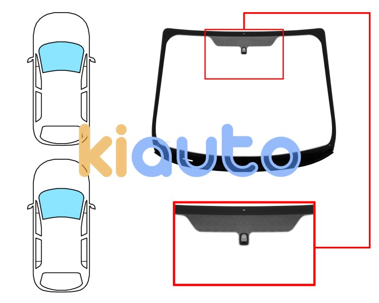 Parabrisas ford fiesta 2008-2013 3/5 puertas / delantero / verde / con base espejo / molduras premontadas Eurocode 3572AGSVW