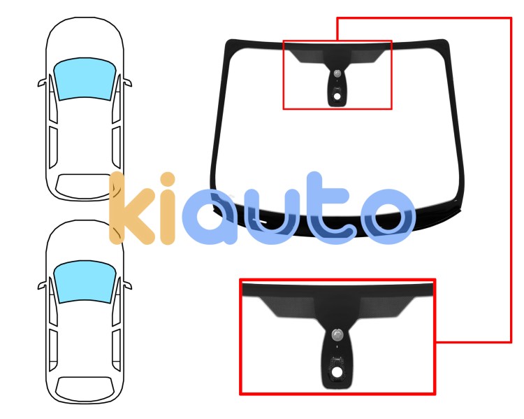 Parabrisas ford fiesta 2013-2017 3/5 puertas / delantero / verde / con base espejo / con sensor / molduras premontadas Eurocode 3572AGSMVW6P
