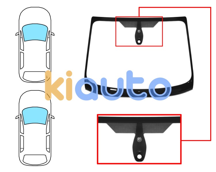 Parabrisas ford fiesta 2021-2024 delantero / verde / acustico / con base espejo / con sensor / molduras premontadas Eurocode 3592AGAMVZ