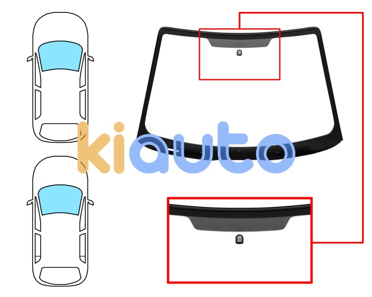 Parabrisas ford focus 2001-2005 3/4/5 puertas / familiar / delantero / verde / con base espejo / molduras premontadas Eurocode 3556AGSVW