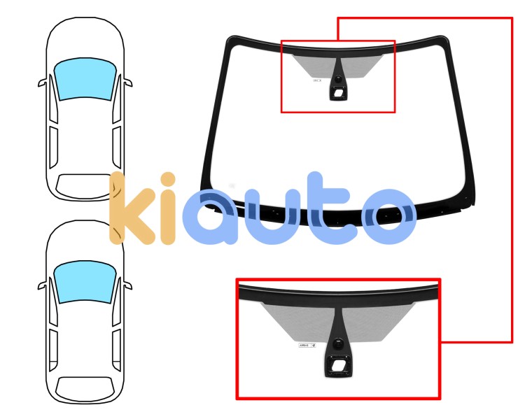 Parabrisas ford focus 2005-2008 3/4/5 puertas / familiar / cabrio / delantero / verde / con base espejo / con sensor / molduras premontadas Eurocode 3566AGSMVW7X