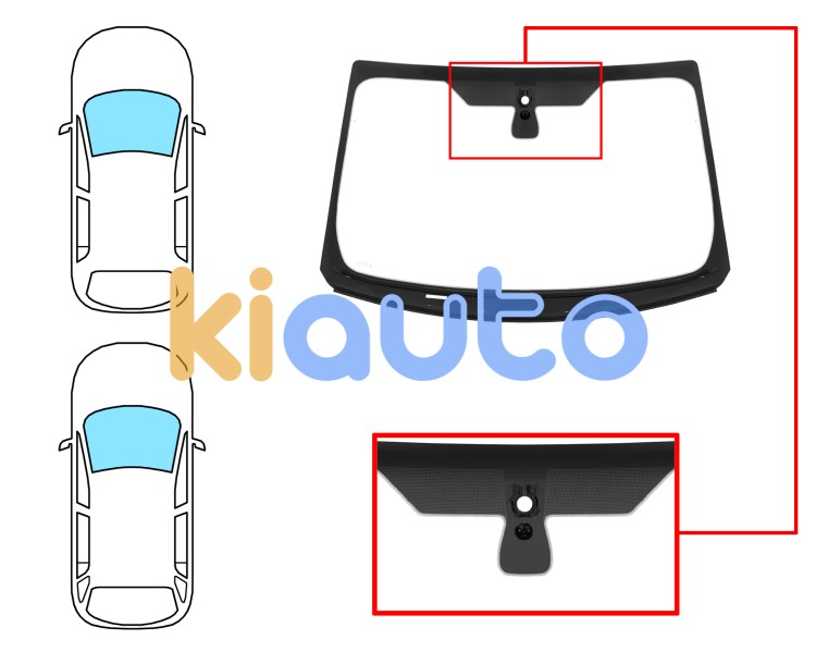 Parabrisas ford focus 2022-> 4/5 puertas / familiar / delantero / verde / acustico / con base espejo / con sensor / molduras premontadas Eurocode 3593AGAMVZ