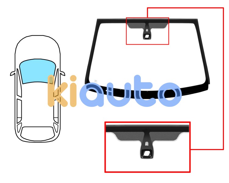Parabrisas ford fusion 2002-2005 delantero / verde / con base espejo / con sensor / molduras premontadas Eurocode 3563AGSMVW1B