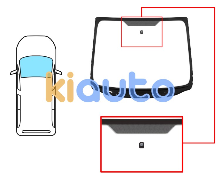 Parabrisas ford galaxy 2015-2019 delantero / reflectante / acustico / con base espejo / molduras premontadas Eurocode 3587AGCVZ