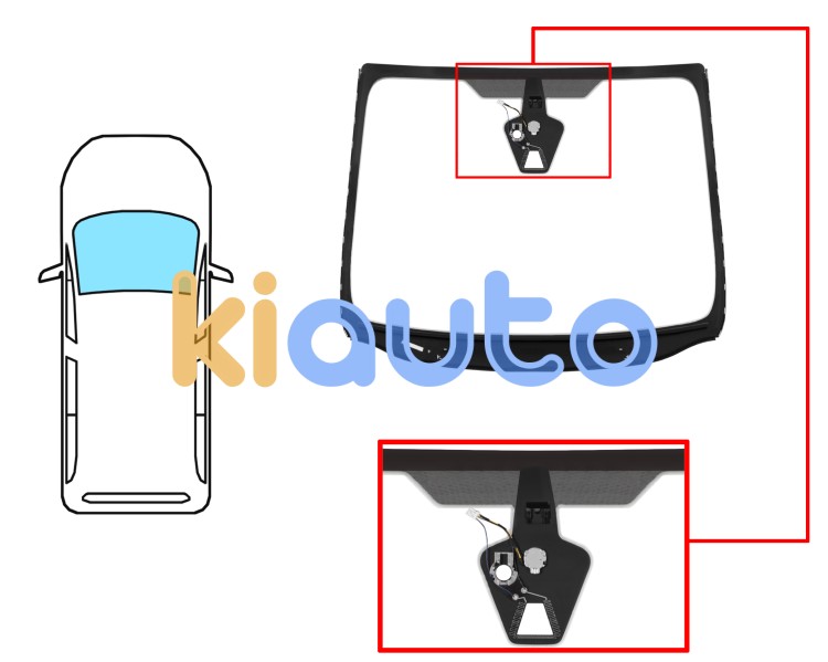 Parabrisas ford galaxy 2015-2019 delantero / verde / acustico / con base espejo / con sensor / con soporte camara / molduras premontadas Eurocode 3587AGACIMVZ
