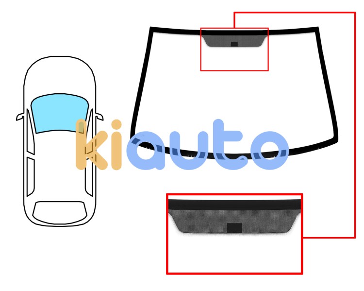Parabrisas ford ka 2001-2008 delantero / verde Eurocode 3554AGN1B