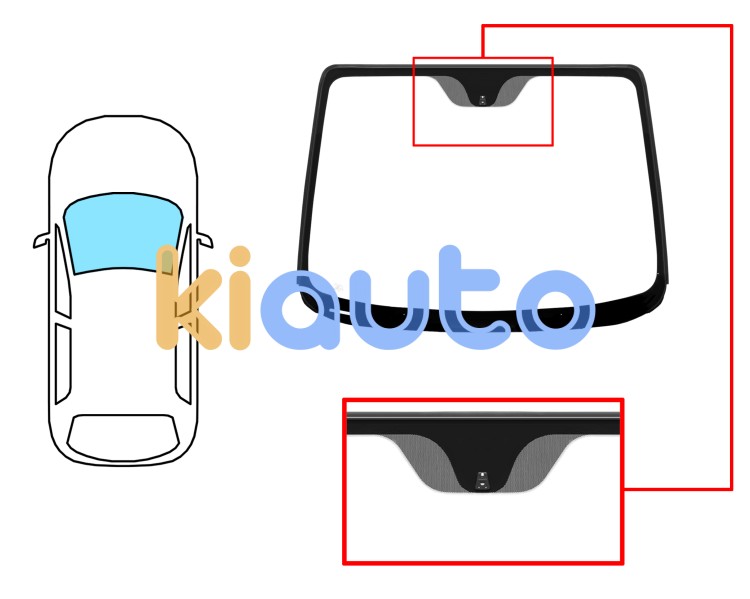 Parabrisas ford ka 2008-2016 delantero / verde / con base espejo / molduras premontadas Eurocode 3575AGSVZ