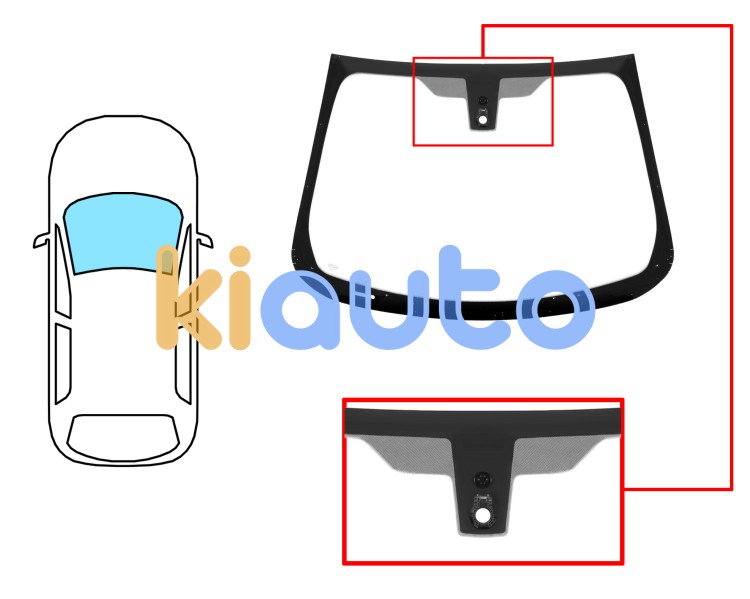 Parabrisas ford ka+ 2016-2018 delantero / verde / acustico / con base espejo / con sensor Eurocode 3590AGAMV