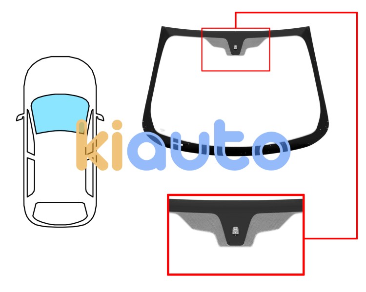 Parabrisas ford ka+ 2016-2018 delantero / verde / con base espejo Eurocode 3590AGSV