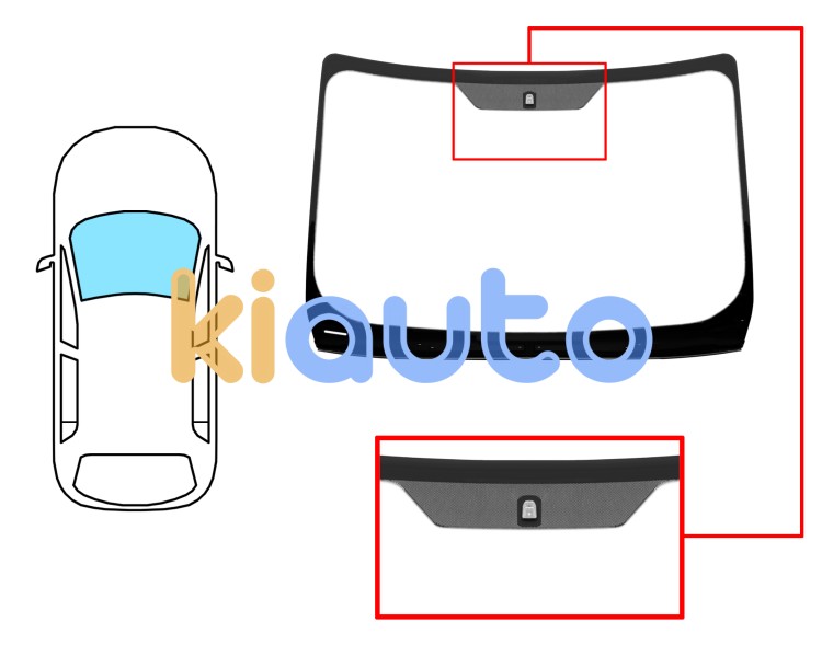 Parabrisas ford kuga 2008-2013 delantero / verde / acustico / con base espejo / molduras premontadas abajo Eurocode 3574AGAVW