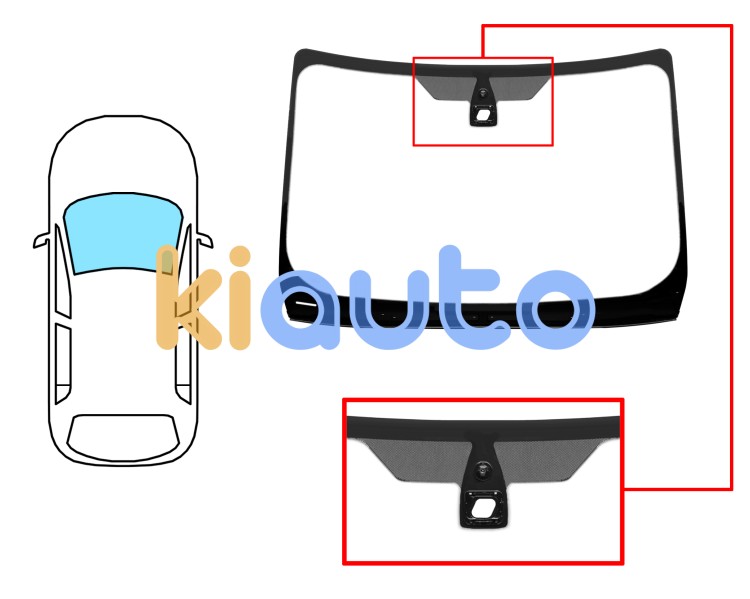 Parabrisas ford kuga 2008-2013 delantero / verde / con base espejo / con sensor / molduras premontadas abajo Eurocode 3574AGNMVW1B
