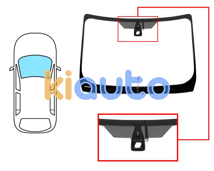 Parabrisas ford kuga 2008-2013 delantero / verde / termico / con base espejo / con sensor / molduras premontadas Eurocode 3574ACCHMVW1P
