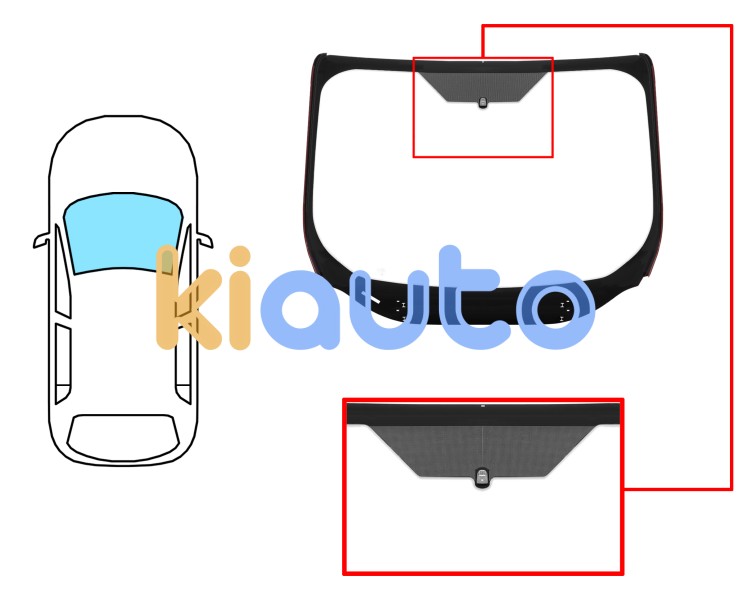 Parabrisas ford kuga 2013-2016 delantero / verde / acustico / con base espejo / molduras premontadas laterales Eurocode 3581AGAVZ