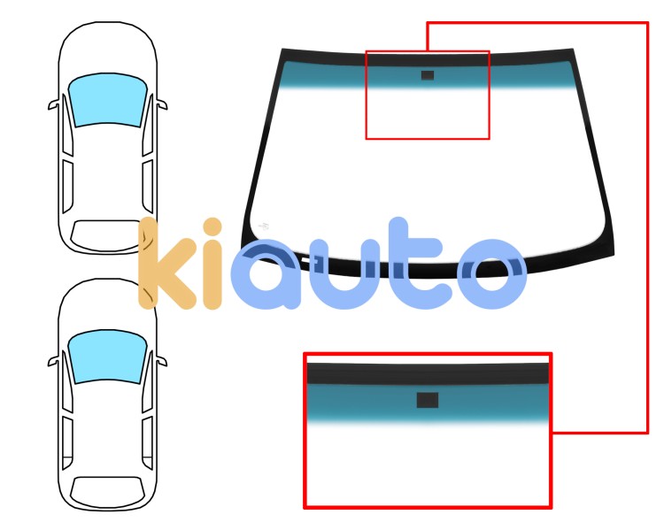 Parabrisas ford mondeo 1993-1997 4/5 puertas / familiar / delantero / verde banda azul Eurocode 3546AGNBLV