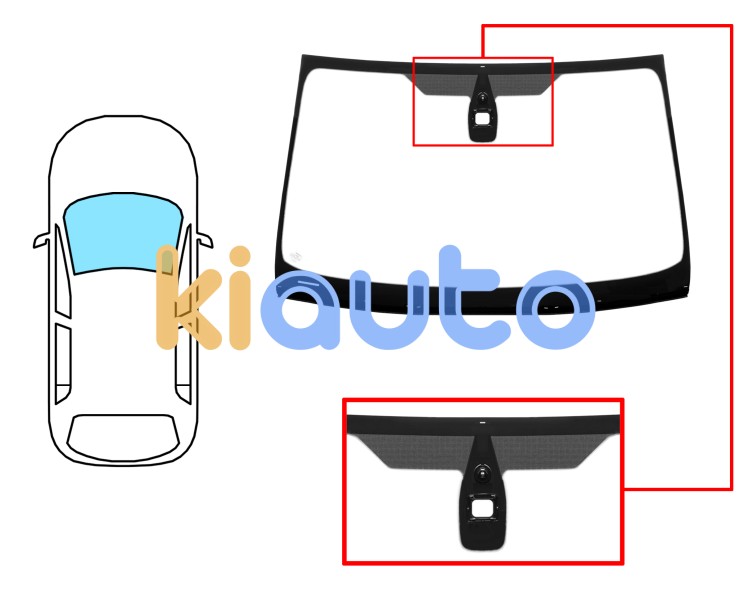 Parabrisas ford mondeo 2007-2010 4/5 puertas / familiar / delantero / verde / con base espejo modificada / con sensor / molduras premontadas Eurocode 3569AGSMVW3P
