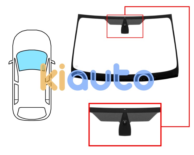 Parabrisas ford mondeo 2007-2010 4/5 puertas / familiar / delantero / verde / con base espejo modificada / molduras premontadas Eurocode 3569AGSVW1P