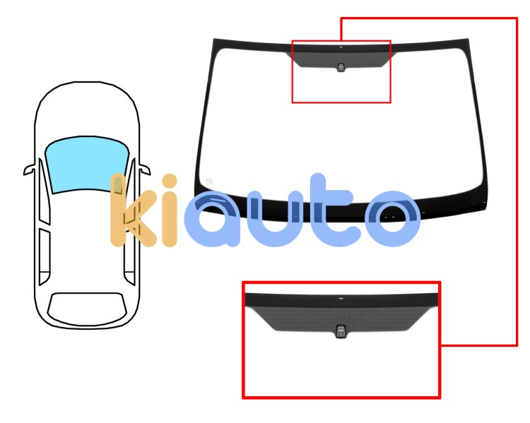 Parabrisas ford mondeo 2010-2014 4/5 puertas / familiar / delantero / verde / con base espejo / molduras premontadas Eurocode 3569AGSVW