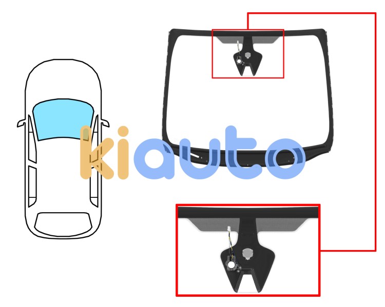 Parabrisas ford s-max 2015-2019 delantero / verde / acustico / con base espejo / con sensor / con soporte camara / molduras premontadas Eurocode 3586AGACIMVZ