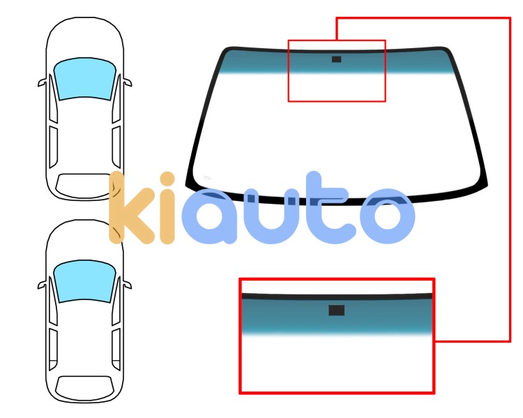 Parabrisas ford sierra 1987-1990 3/4/5 puertas / familiar / delantero / verde banda azul Eurocode 3543AGNBL