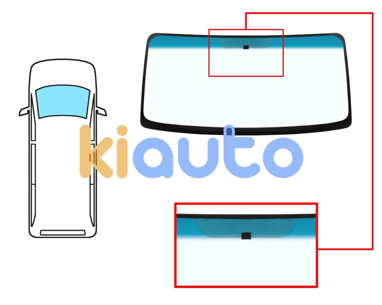 Parabrisas ford transit 1991-1994 delantero / verde banda azul Eurocode 3731AGNBL3B
