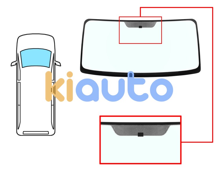 Parabrisas ford transit 1991-1994 delantero / verde Eurocode 3731AGN3B