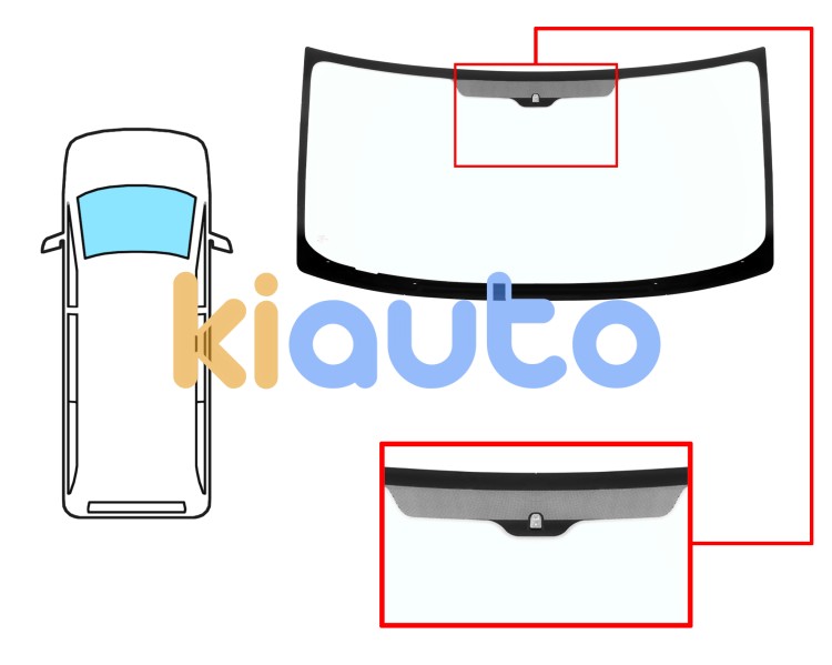 Parabrisas ford transit 2000-2006 delantero / verde / con base espejo Eurocode 3739AGNV1P