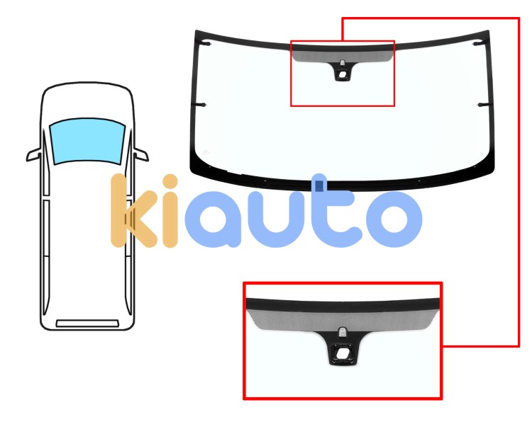 Parabrisas ford transit 2006-2014 delantero / verde / termico / con base espejo / con sensor Eurocode 3739AGNHMV1P
