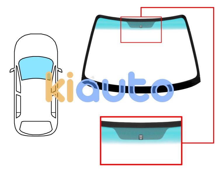 Parabrisas honda accord 1998-2003 4/5 puertas / delantero / verde banda verde / con base espejo Eurocode 3960AGNGNV