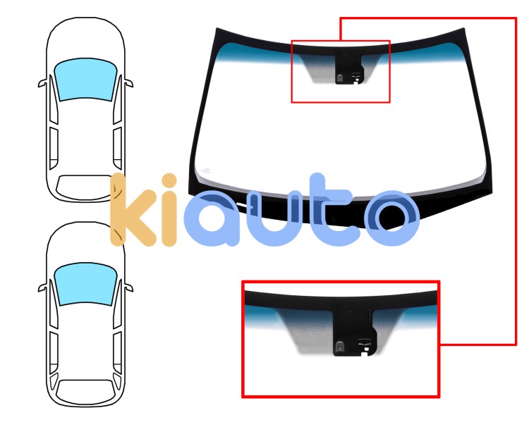 Parabrisas honda accord 2008-2010 4 puertas / familiar / delantero / verde banda azul / con base espejo / con sensor Eurocode 4003AGNBLMV1P