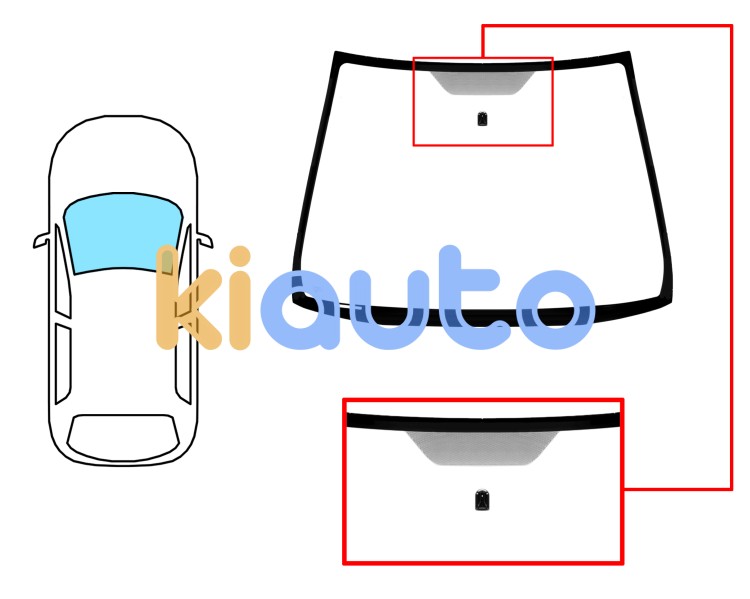 Parabrisas honda civic 2004-2006 3 puertas / delantero / verde / con base espejo Eurocode 3976AGNV