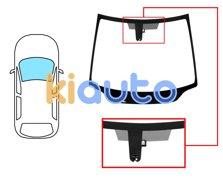 Parabrisas honda civic 2006-2012 3/5 puertas / delantero / verde / con base espejo / con sensor Eurocode 3998AGSMVW1B