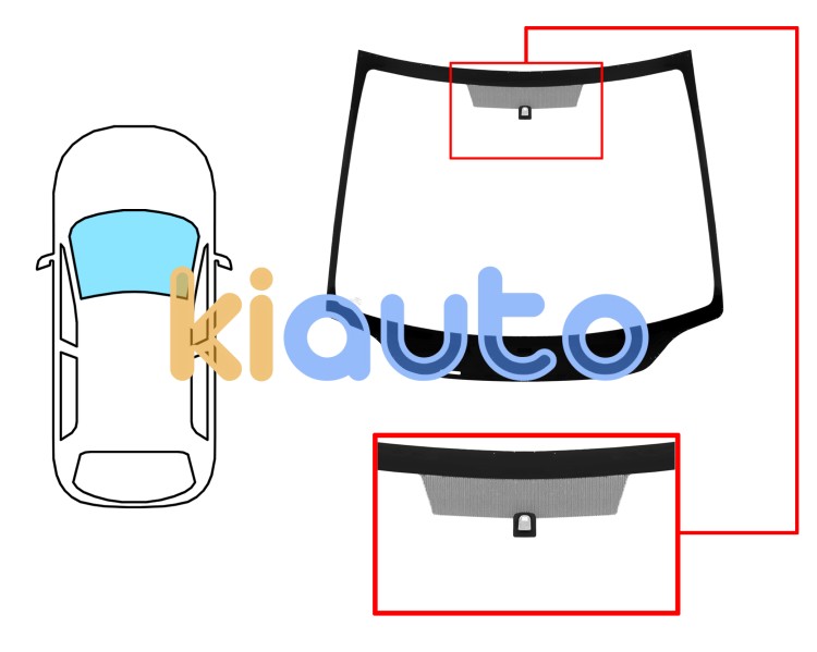 Parabrisas honda civic 2006-2012 3/5 puertas / delantero / verde / con base espejo Eurocode 3998AGSVW