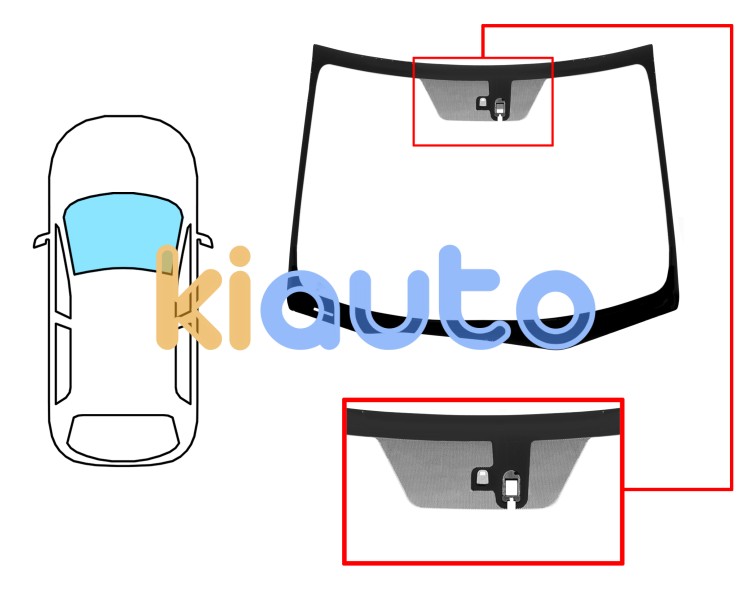 Parabrisas honda civic 2012-2016 5 puertas / familiar / delantero / verde / con base espejo / con sensor Eurocode 4010AGSMV1B
