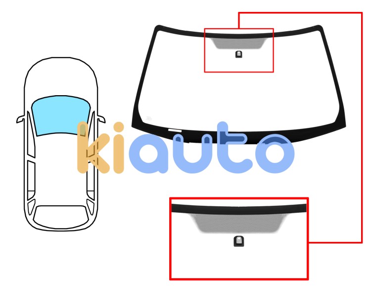 Parabrisas honda crv 2005-2007 delantero / verde / con base espejo modificada Eurocode 3983AGSV1C