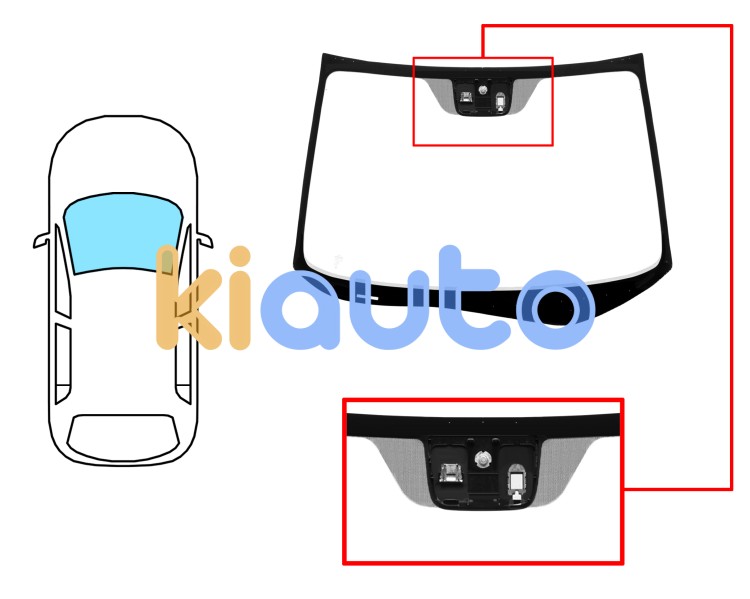 Parabrisas honda crv 2012-2015 delantero / verde / acustico / con base espejo / con sensor / con soporte camara Eurocode 4011AGACIMV2P