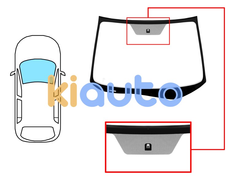 Parabrisas honda crv 2012-2015 delantero / verde / con base espejo / molduras premontadas Eurocode 4011AGSVW