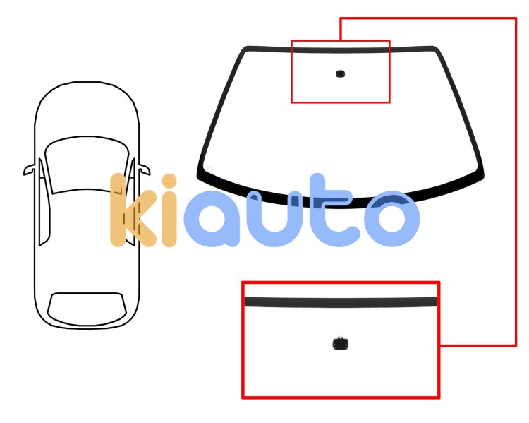 Parabrisas honda crx 1992-1998 delantero / azul / con base espejo Eurocode 3948ABL