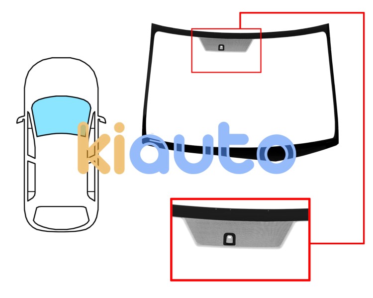 Parabrisas honda frv 2004-2007 delantero / verde / con base espejo Eurocode 3992AGNV