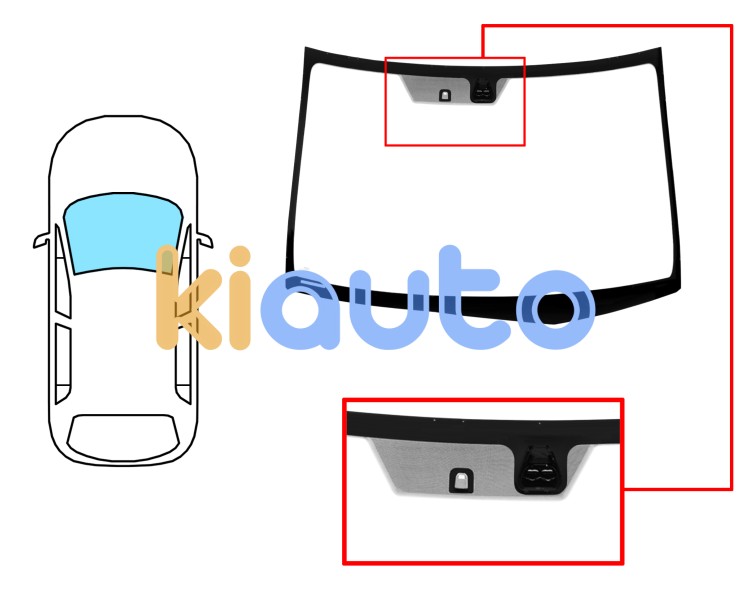 Parabrisas honda frv 2007-2010 delantero / verde / con base espejo / con sensor Eurocode 3992AGNMV1B
