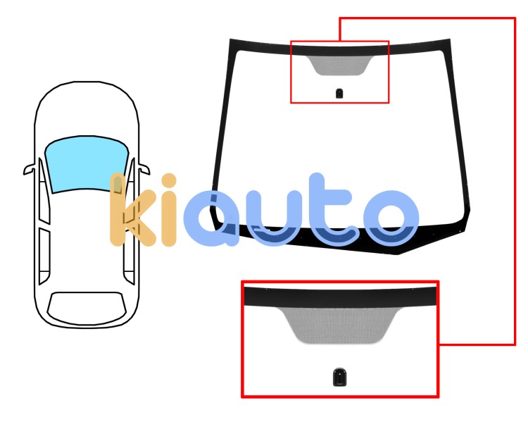 Parabrisas honda jazz 2011-2015 delantero / verde / con base espejo Eurocode 4004AGSV