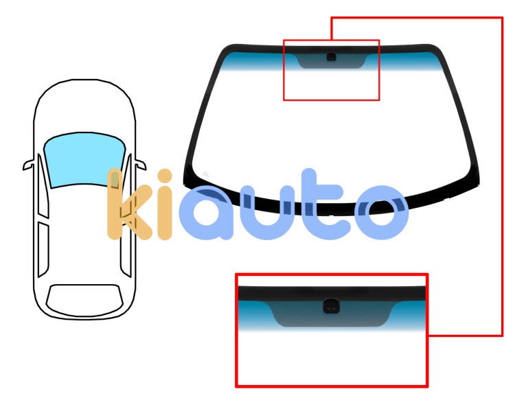 Parabrisas hyundai coupe 2000-2002 delantero / verde banda azul Eurocode 4113AGNBL