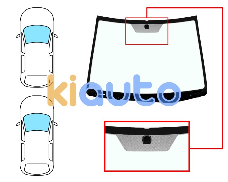 Parabrisas hyundai i20 2008-2012 3/5 puertas / delantero / verde / con base espejo Eurocode 4139AGSV