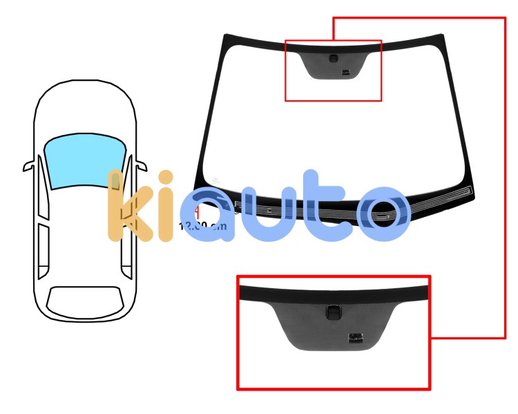 Parabrisas hyundai i30 2008-2010 5 puertas / familiar / delantero / verde / ventana chasis 12cm distancia al borde / termico / con base espejo / con sensor Eurocode 4135AGNHMV6G