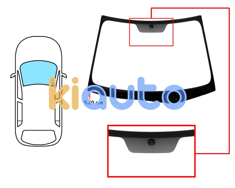 Parabrisas hyundai i30 2010-2012 5 puertas / familiar / delantero / verde / ventana chasis 6cm distancia al borde / con base espejo Eurocode 4135AGNV6G