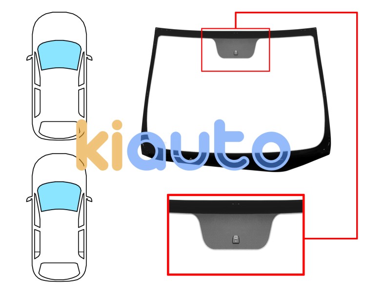 Parabrisas hyundai i30 2012-2016 3/5 puertas / familiar / delantero / verde / con base espejo Eurocode 4151AGNV