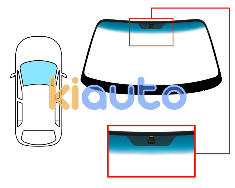 Parabrisas hyundai sonata 1996-1999 delantero / verde banda azul / con base espejo Eurocode 4108AGNBL1C