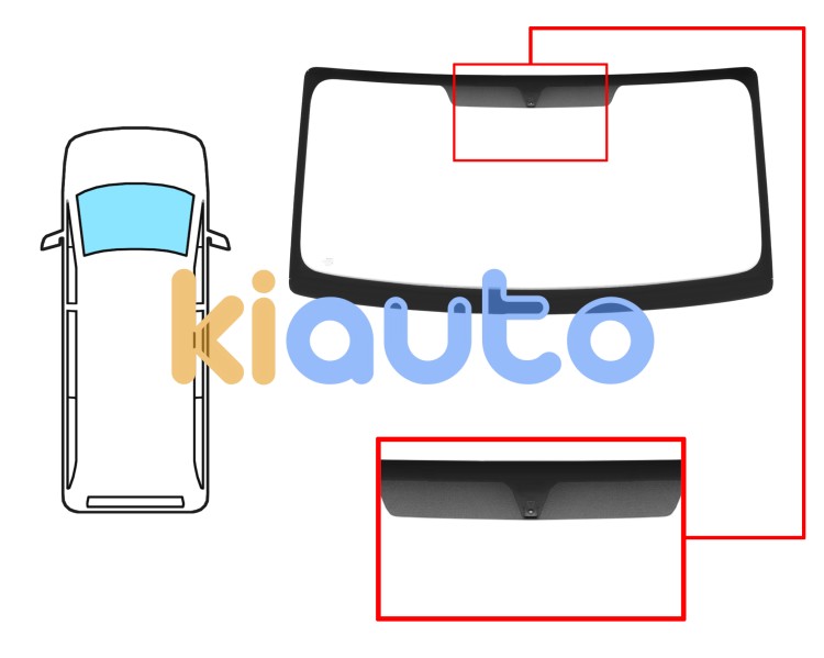 Parabrisas iveco daily 2006-2012 delantero / verde / con base espejo Eurocode 3741AGN